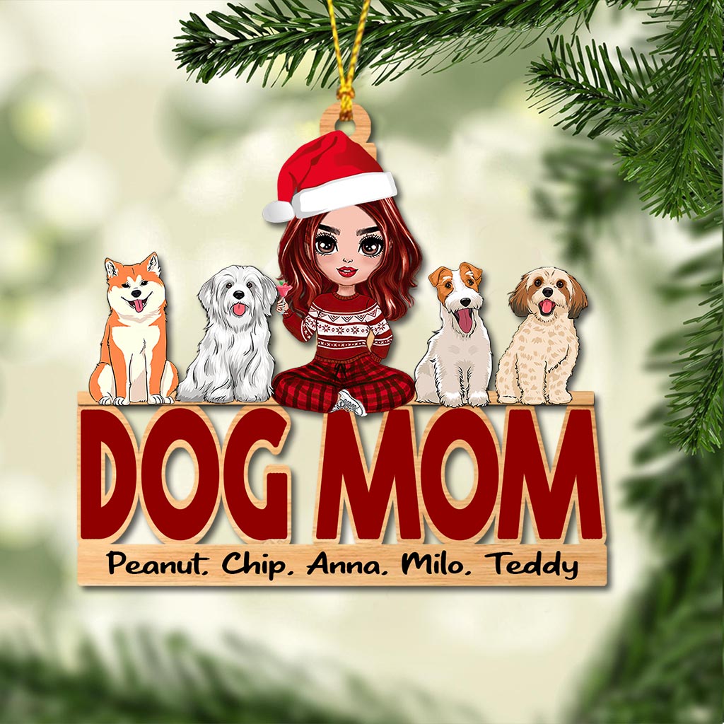 Dog Mom - Personalized Christmas Dog Ornament