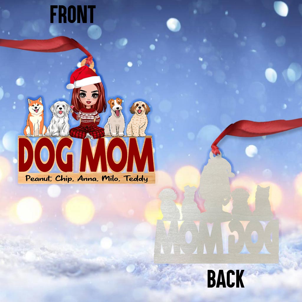 Dog Mom - Personalized Christmas Dog Ornament