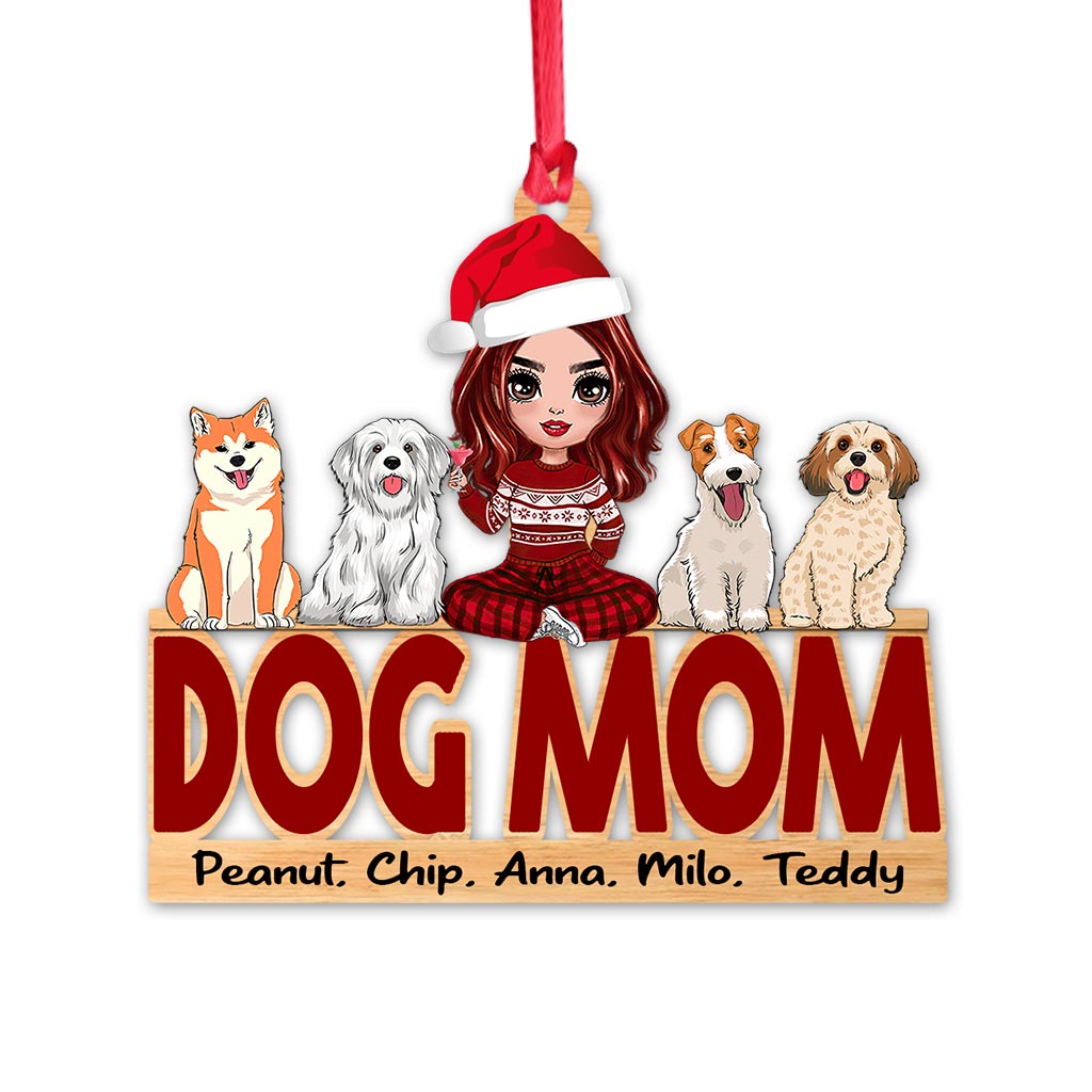 Dog Mom - Personalized Christmas Dog Ornament