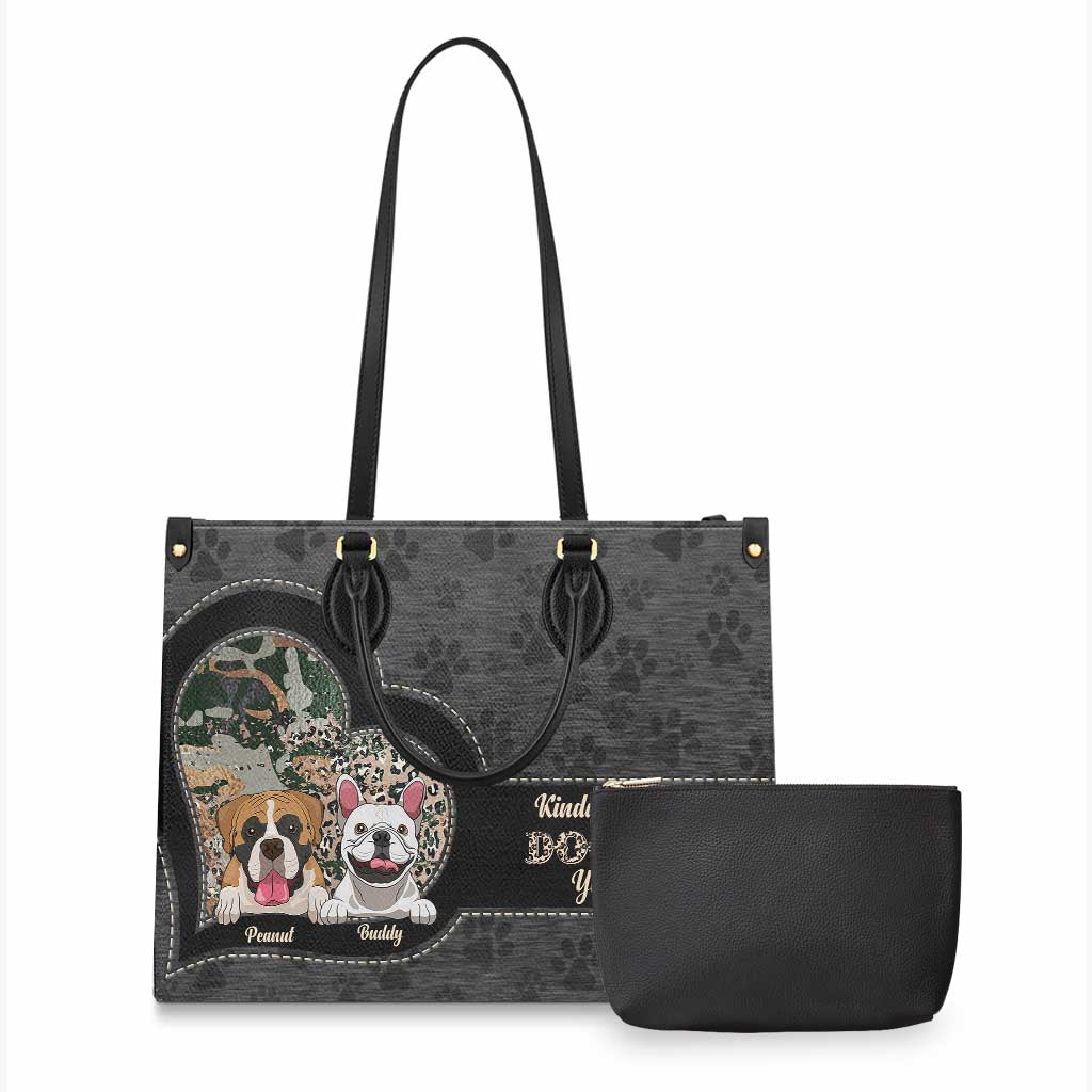 Dog Mom - Personalized Dog Leather Handbag