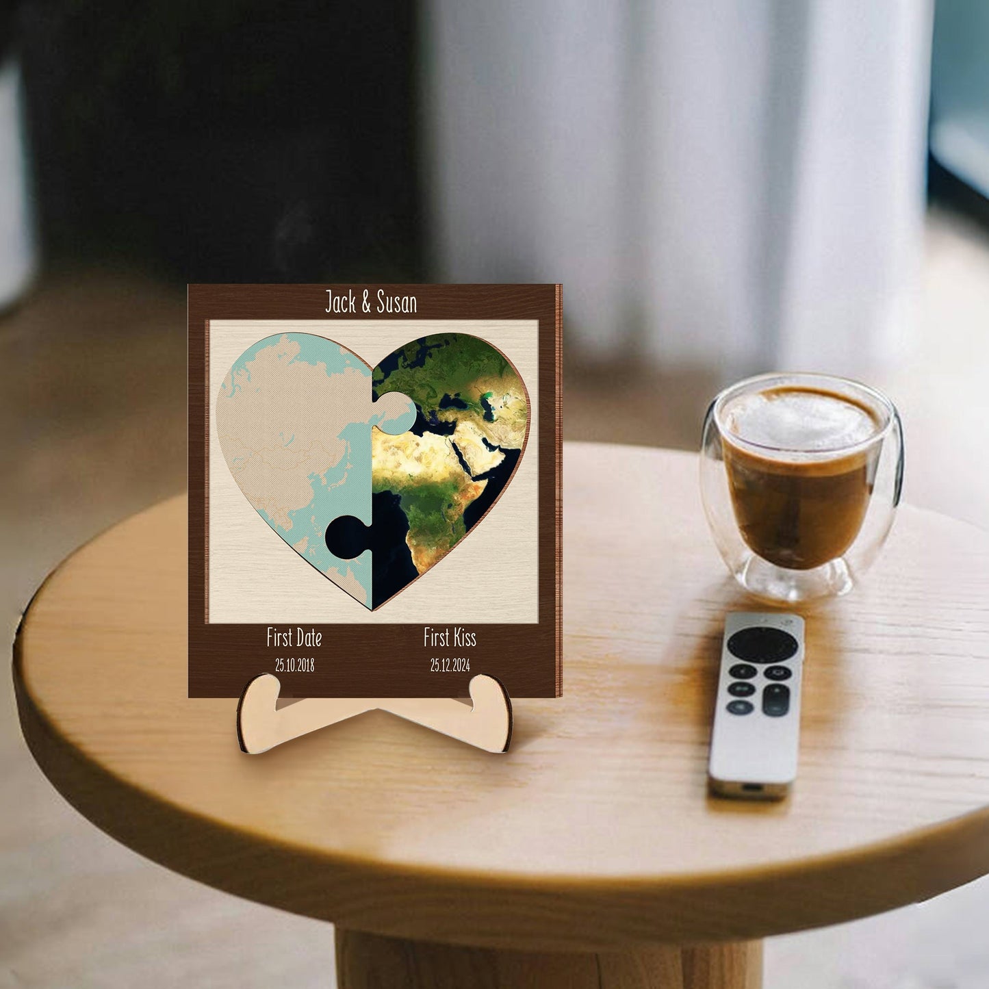 Customized Love Story Plaque - Highlight Your Important Dates and Places