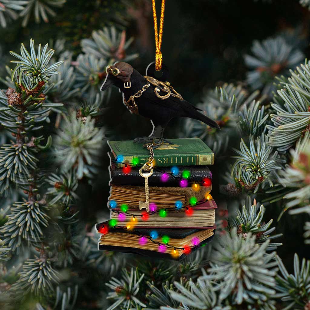 Knowledge Keeper - Christmas Book Ornament (Printed On Both Sides)