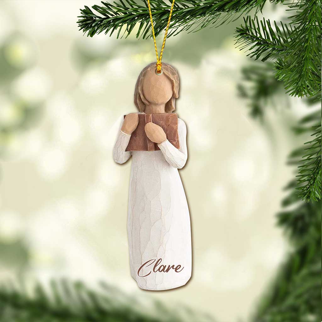 Love Of Learning - Personalized Christmas Book Ornament With 3D Pattern Print (Printed On Both Sides)