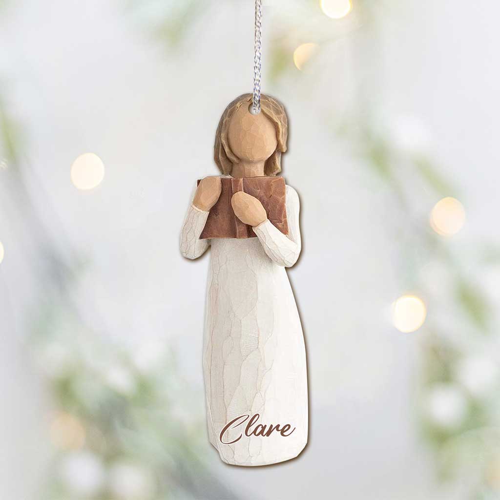 Love Of Learning - Personalized Christmas Book Ornament With 3D Pattern Print (Printed On Both Sides)