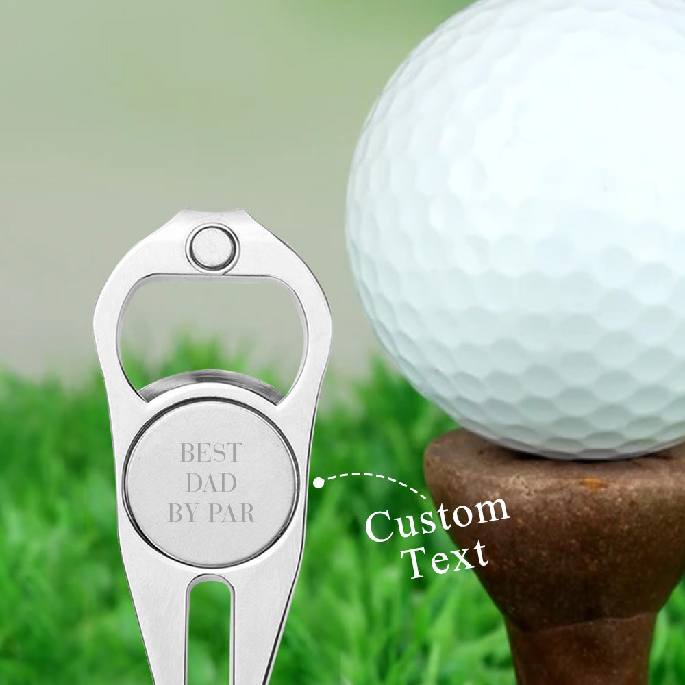 Best Dad/ Grandad/ Papa... By Par Bottle Opener - Golf gift for dad, him, boyfriend, husband, grandpa - Personalized Golf Fork Ball Marker