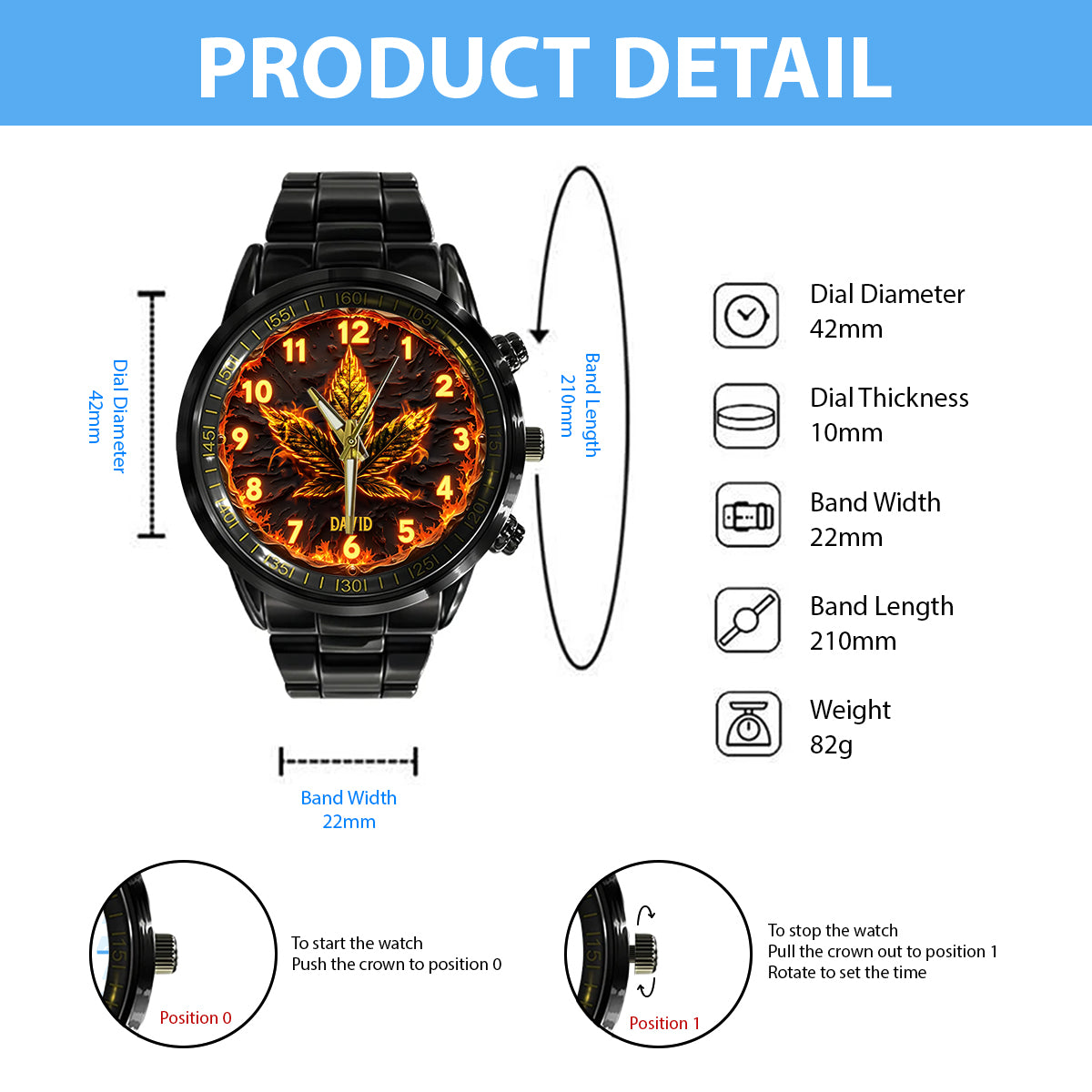 Fire Weed - Personalized Weed Hand Watch