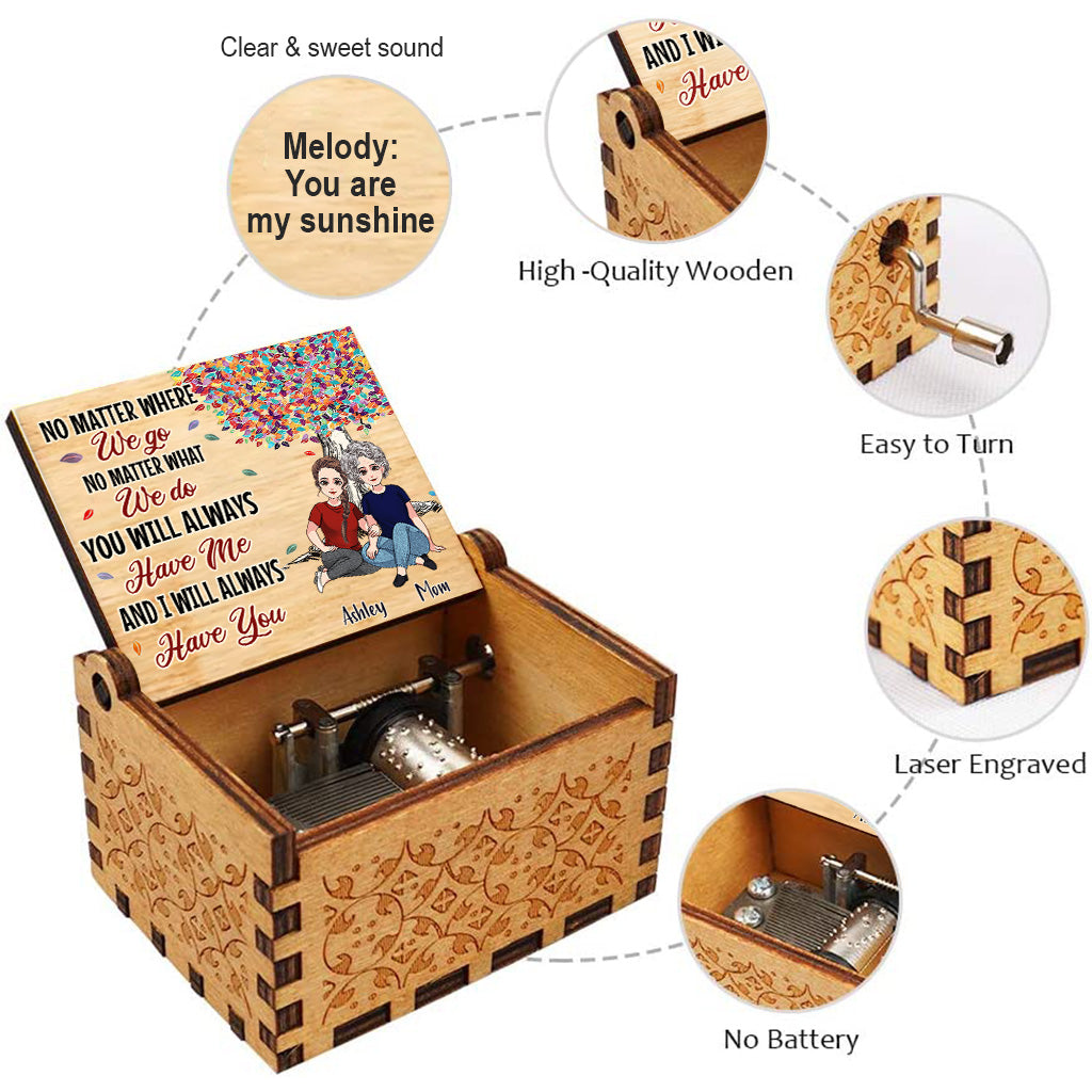 To The World - Personalized Mother's Day Mother Hand Crank Music Box