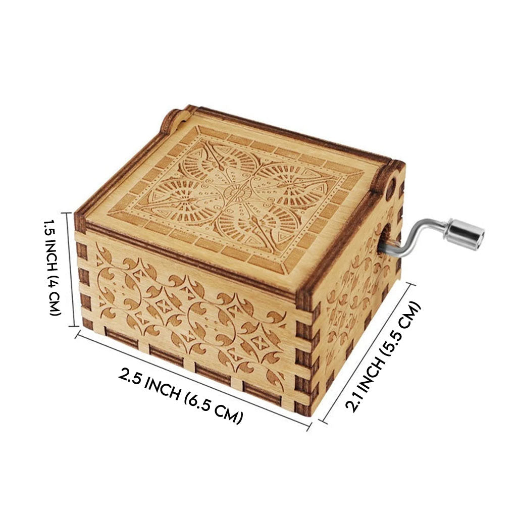 Mom I've Loved You - Gift for mom, grandma, husband, wife, aunt, sister, brother - Personalized Hand Crank Music Box