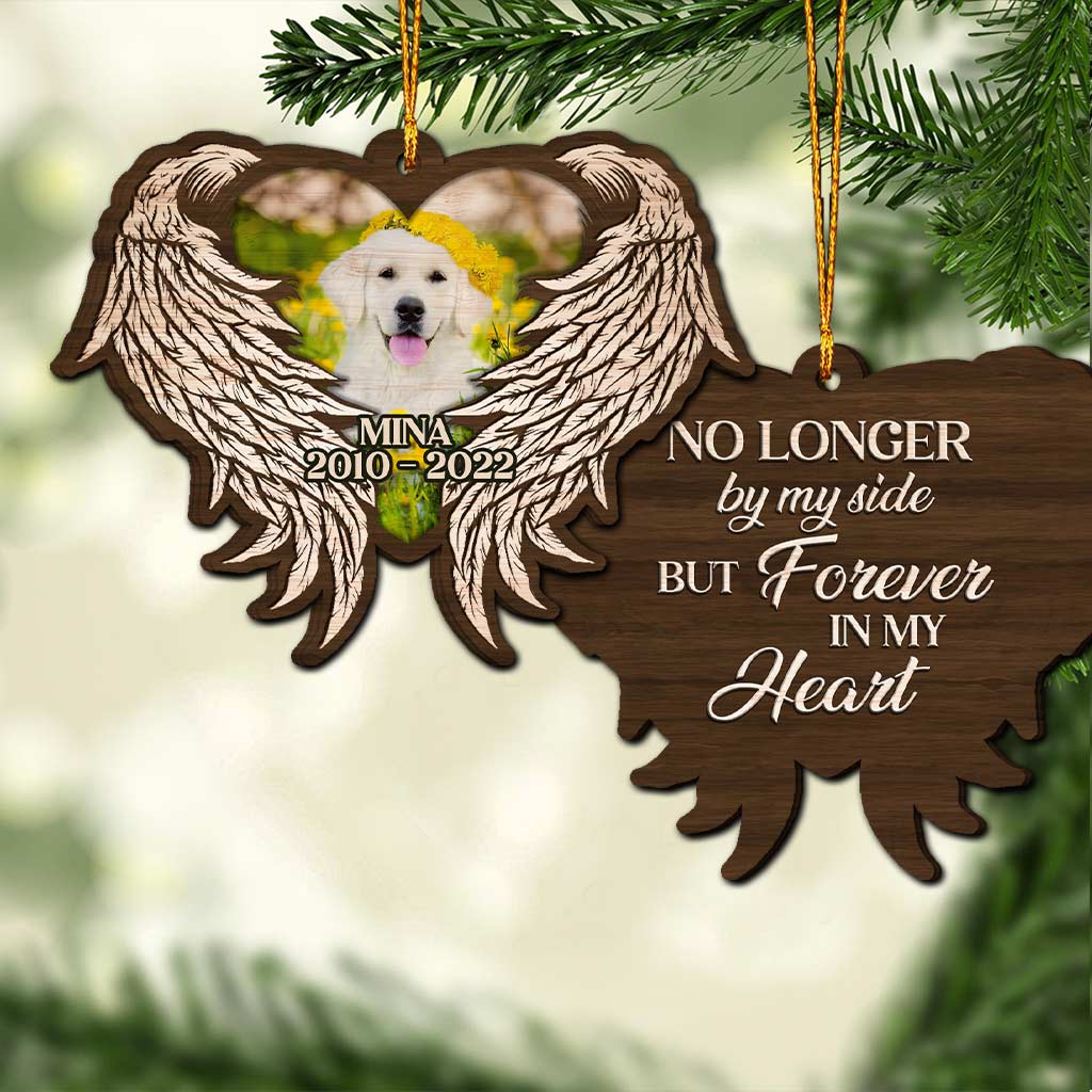 No Longer By My Side - Personalized Christmas Dog Ornament (Printed On Both Sides)
