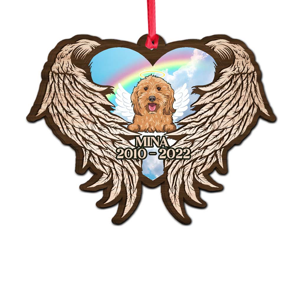 I Will Hold You in My Heart - Personalized Christmas Dog Ornament (Printed On Both Sides)