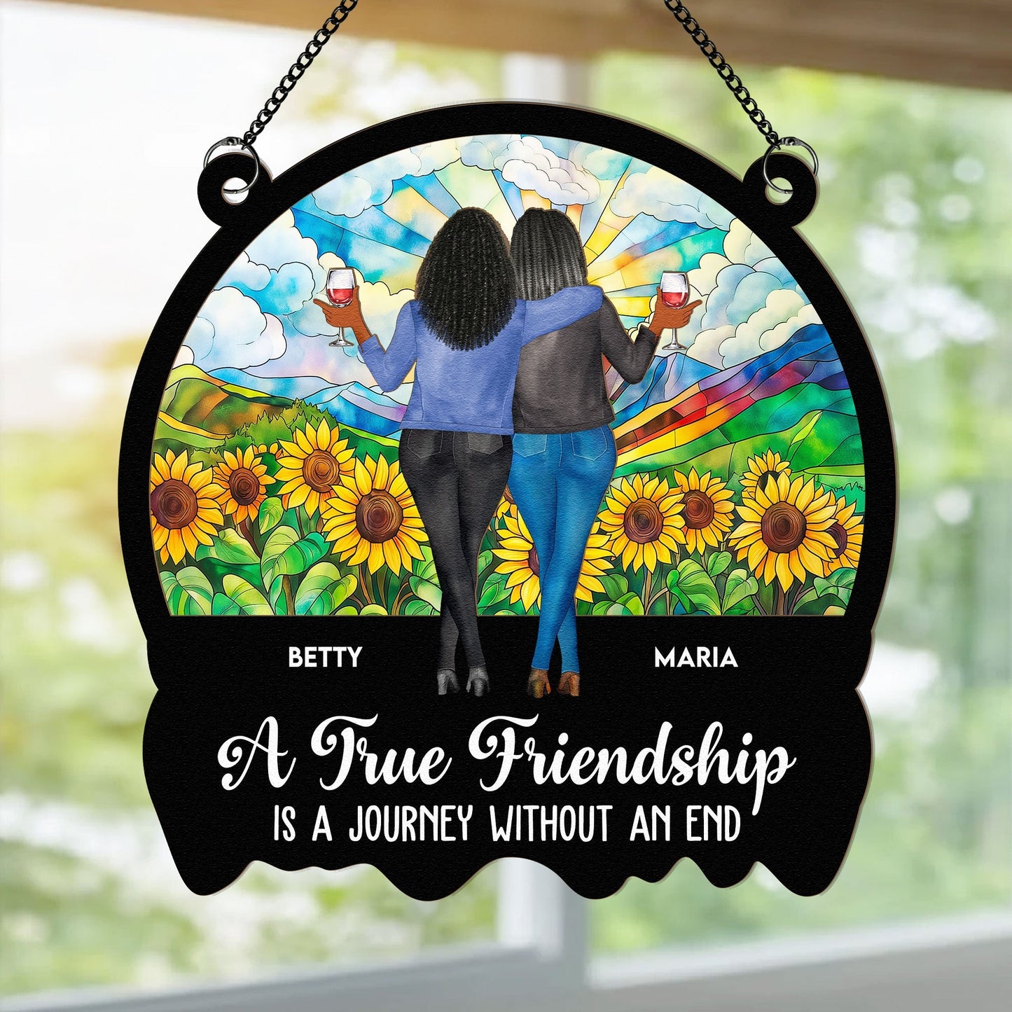 Rainbow Meadow Bestie Ornament – “A Friend Is God’s Way”