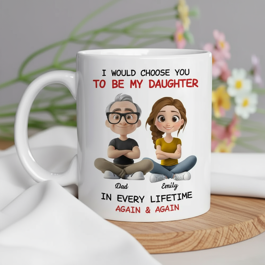 Father-Daughter Personalized Mug - Heartwarming Gift