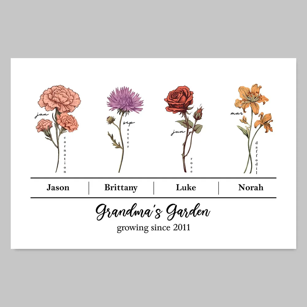 A Bond That Can't Be Broken, Custom Family Poster, Perfect Gift for Moms, Grandmothers, and Families