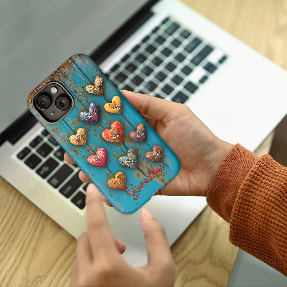 Grandma's Mom's Sweethearts - Personalized Grandma Full Print Phone Case