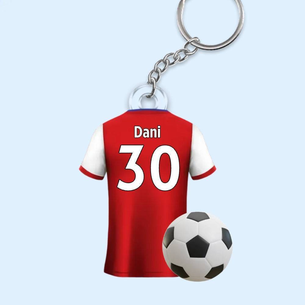 "Personalized Basketball, Soccer, American Football, Baseball Jersey Gift - Custom Acrylic Keychain for Sister, Son , Husband, Him - Perfect Sports Memorabilia Gift"