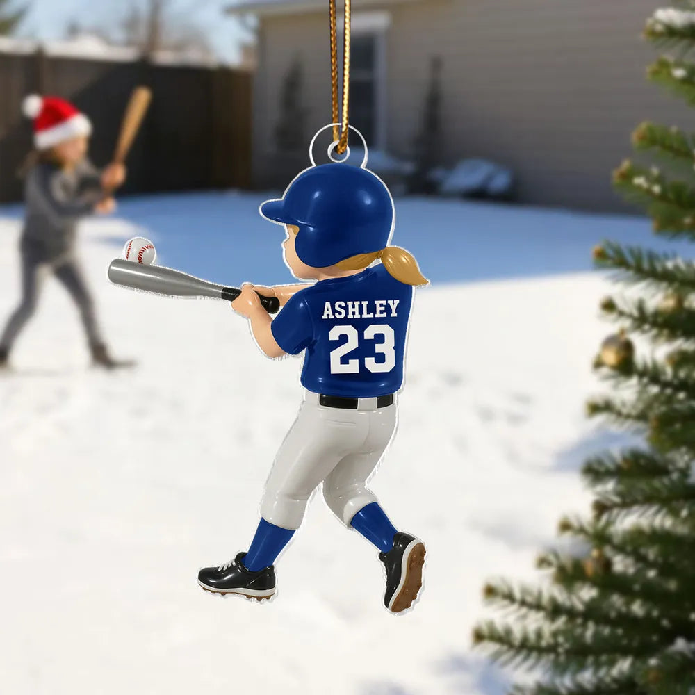 Baseball Acrylic Ornament Sports Design High Clarity Beautiful and Textured Gift