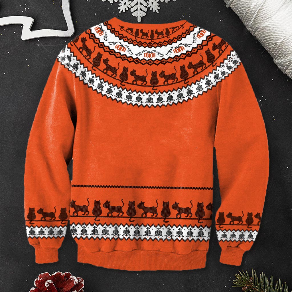 Cat Mom - Personalized Cat Ugly Sweater