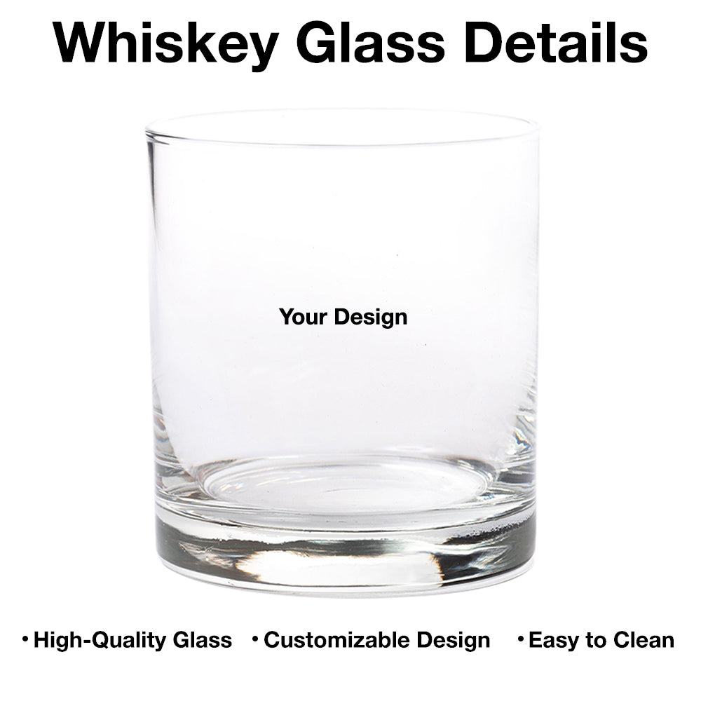 Personalized Whiskey Glass with Pet and Owner Back View – 'She Also Needs a Dog' Warm Quote Design