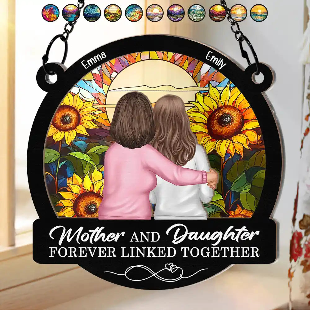 ‘Forever Linked Together’ Mother-Daughter Sunflower Ornament - Perfect Keepsake for Mom