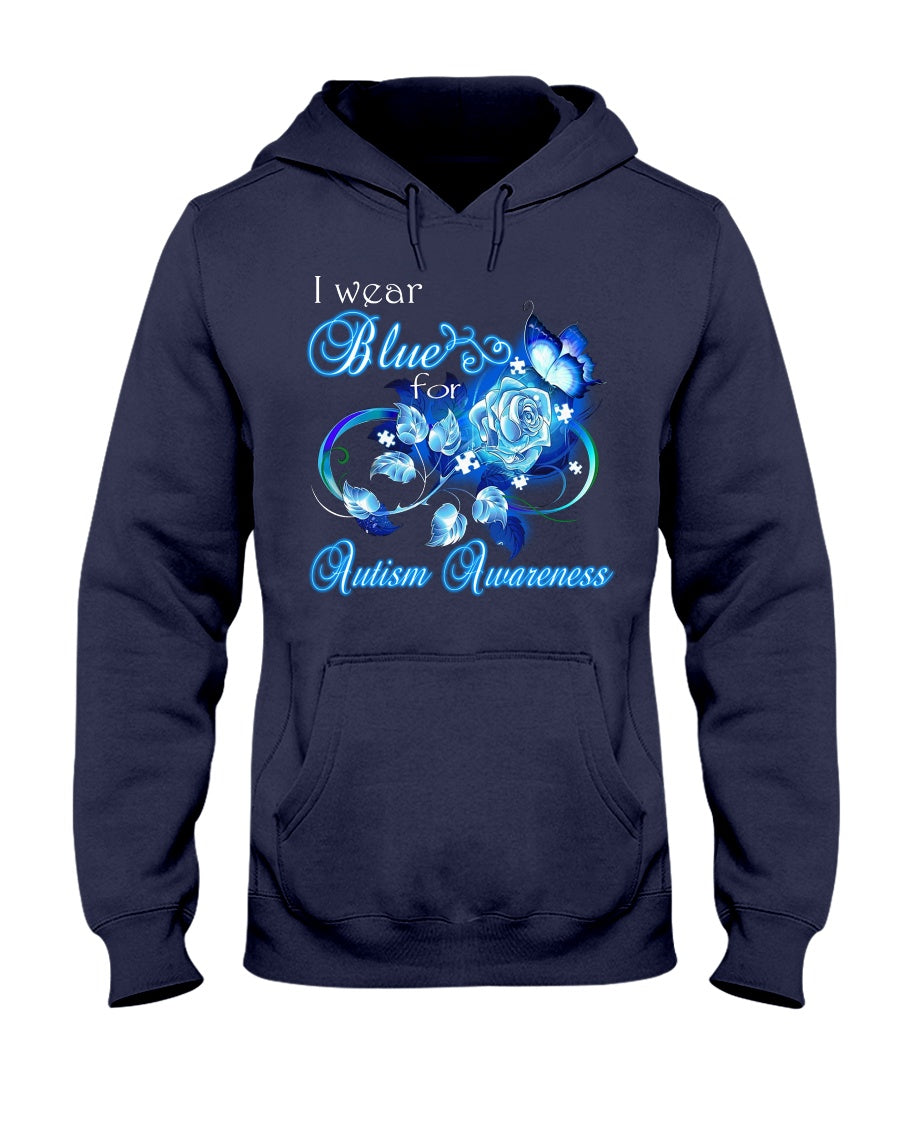 Autism Awareness Blue Flower - Autism Awareness T-shirt and Hoodie 0921
