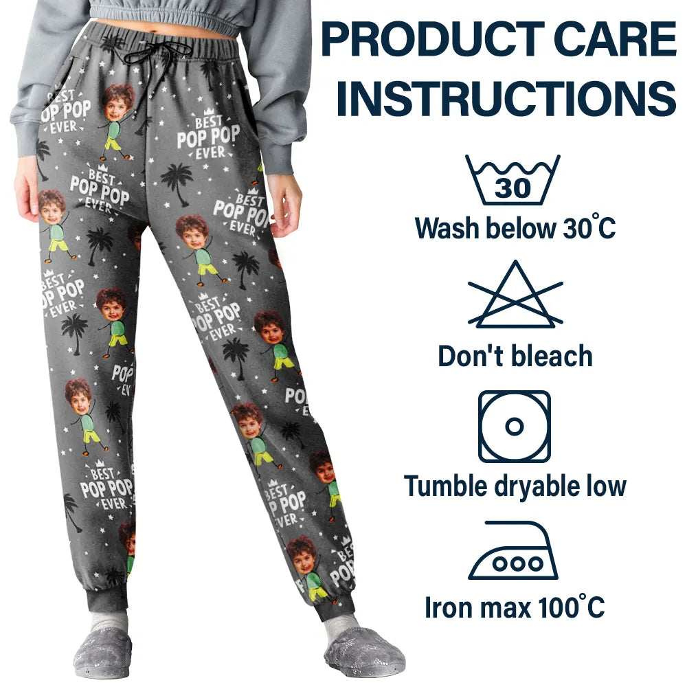 Personalized Sweatpants & Blanket – Best Dad Ever Custom Photo Gift for Father’s Day & Christmas