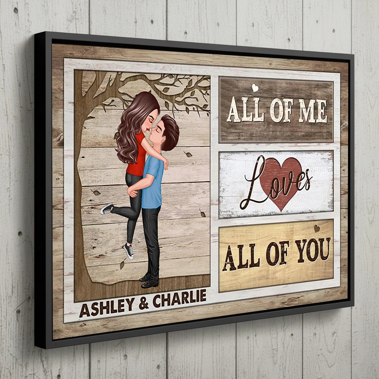 Custom Couple Poster All Of Me Loves All Of You Modern Romantic Wall Art Unique Gift For Anniversary Birthday Or Christmas