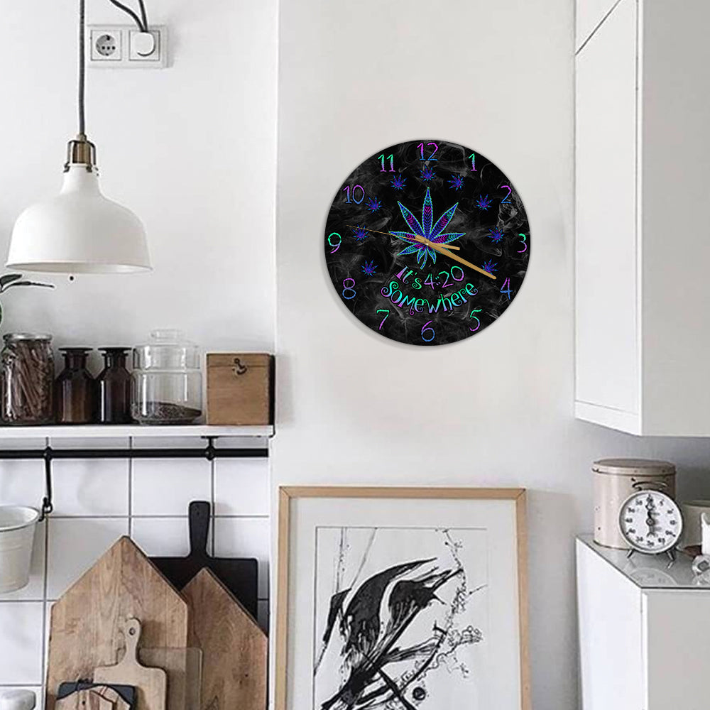 It's 4:20 Somewhere - Weed Wall Clock