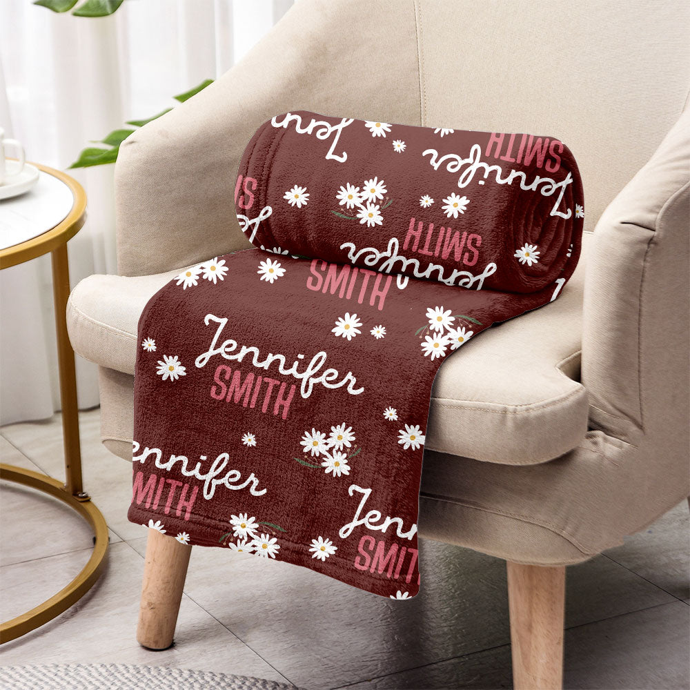 Daisy Custom Name - Personalized Grandma Blanket