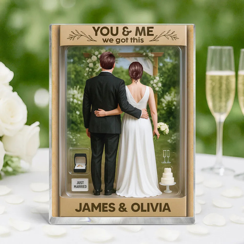 Couple Wedding Garden Plaque, Personalized Bride & Groom Gift
