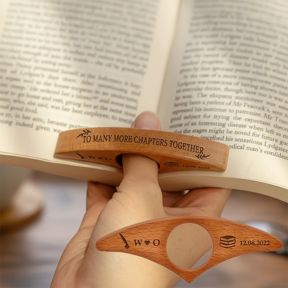 Wooden Book Page Holder Creative Reading Tool Compact and Portable Perfect Gift for Book Lover