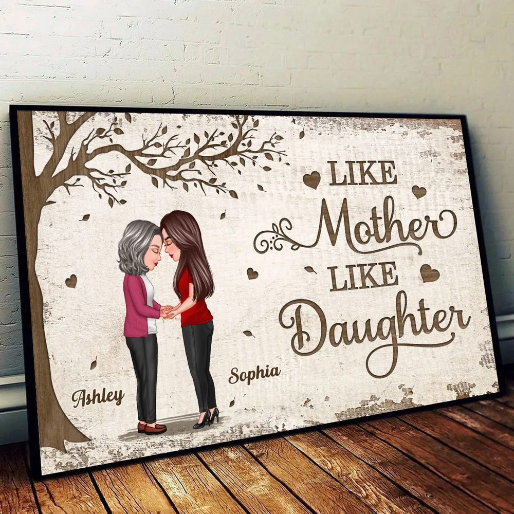 Custom "To the world you are a Mom, but to me you are the world" Poster, Mother-Daughter Bond, Perfect Gift for Mom and Daughter