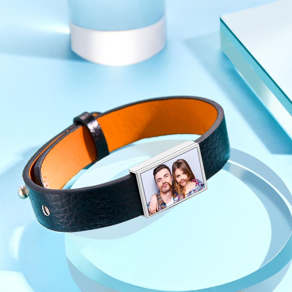 Any Photo - Personalized Picture Leather Bracelet
