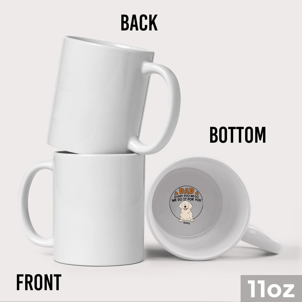 Dad Mom Every Poo I Do - Personalized Dog Hidden Message Mug