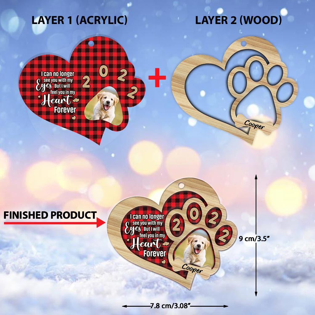 I Can No Longer See You - Personalized Christmas Dog Layers Mix Ornament