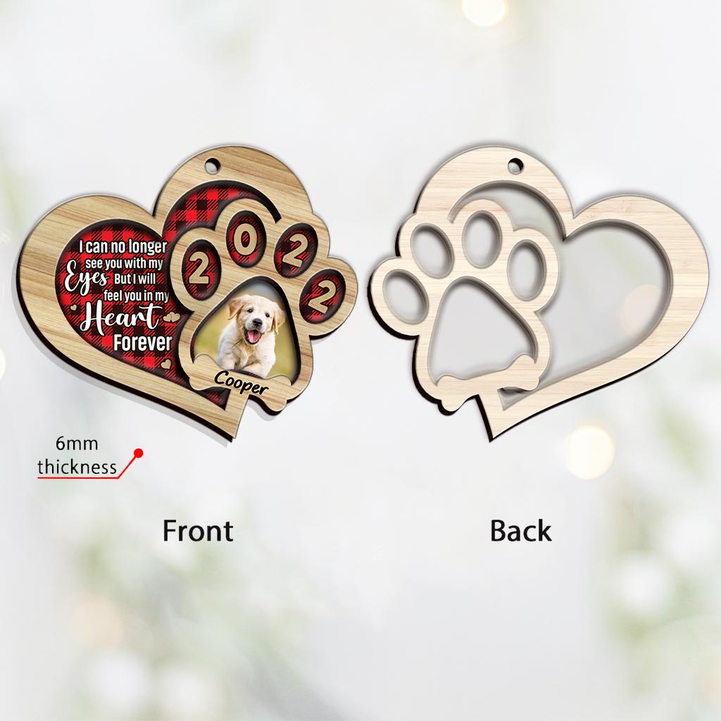 I Can No Longer See You - Personalized Christmas Dog Layers Mix Ornament