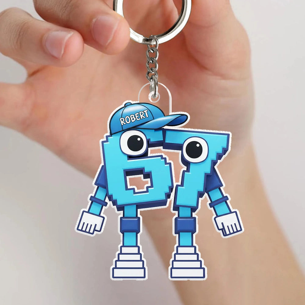 Pixel Number Acrylic Ornament For Kids Gaming Tree Decor Unique Gift For Young Gamers