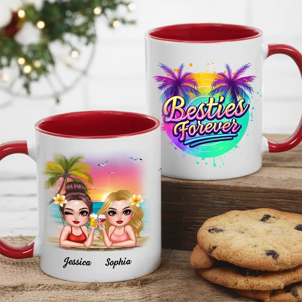 Besties Forever – Personalized Tropical Mug for Best Friends