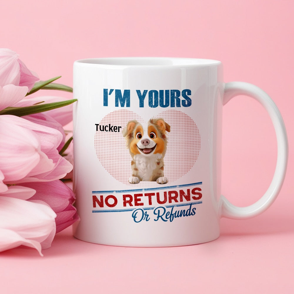 Custom Pet Lover Hoodie - Cute Dogs Design - "No Returns No Refunds" - Personalized Gift for Dog Parents