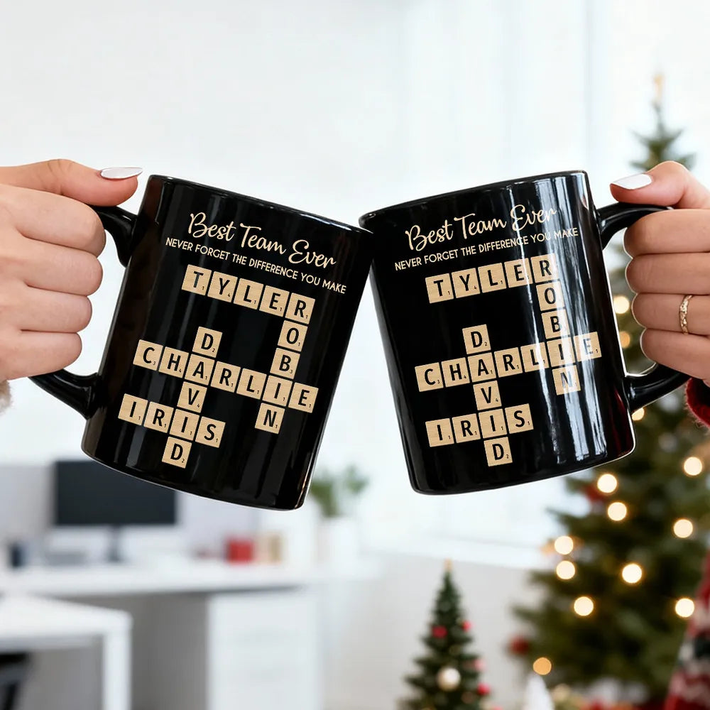Best Team Ever Personalized Full Color Mug – Custom Team Name Layout for Work Crew – Meaningful Thank You Gift for Bosses and Colleagues