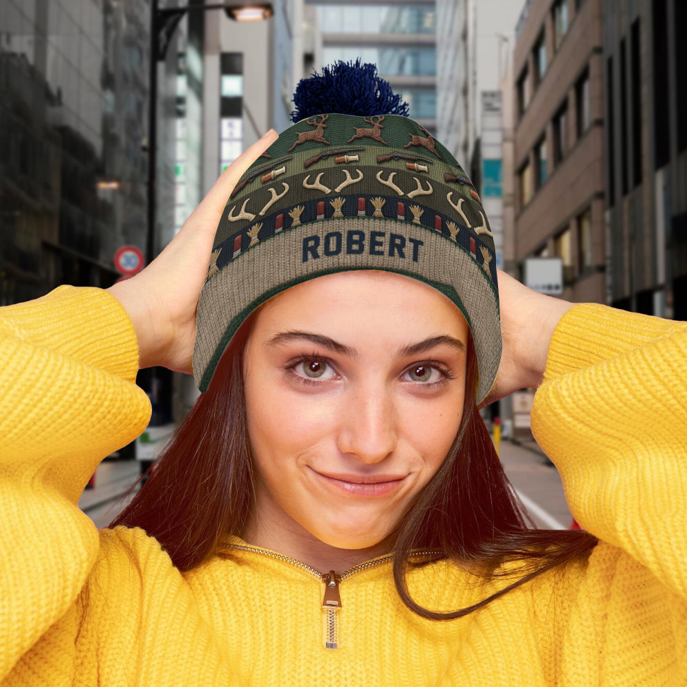 Deer Hunting Season - Personalized Hunting Beanie Hat
