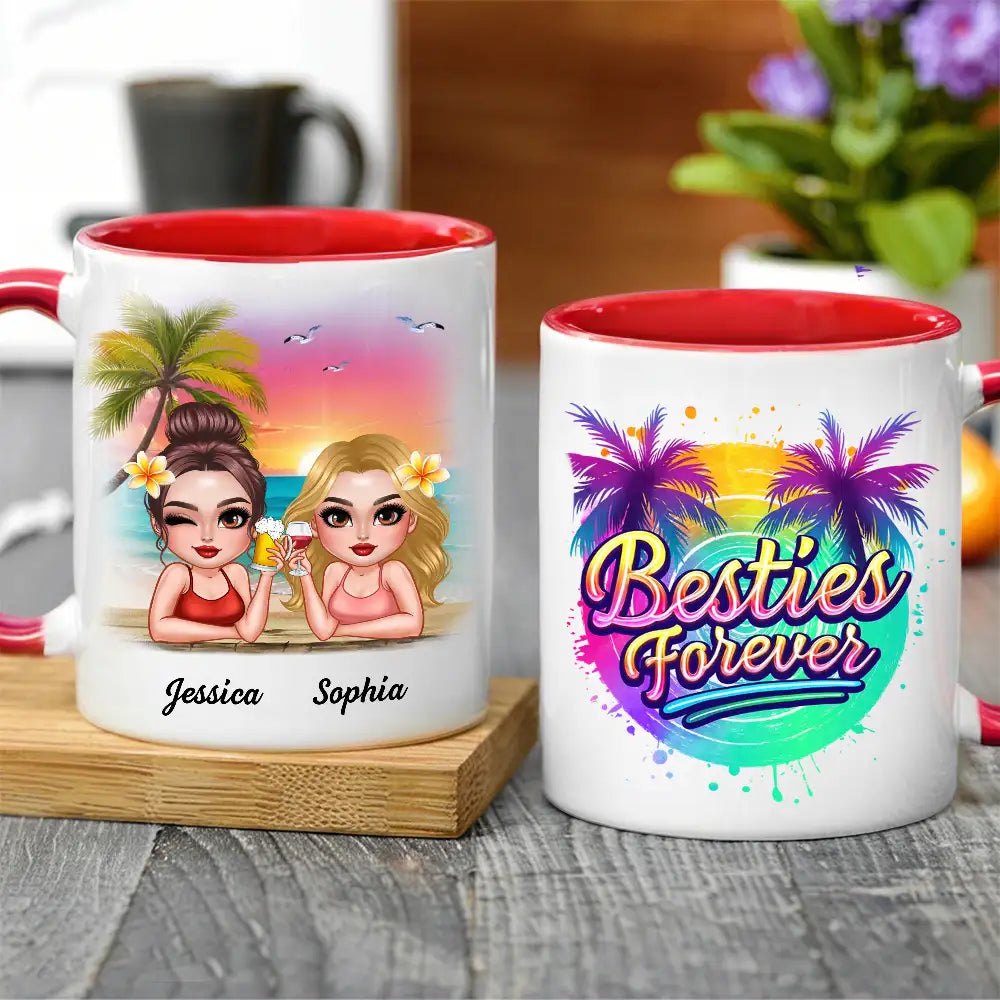 Besties Forever – Personalized Tropical Mug for Best Friends