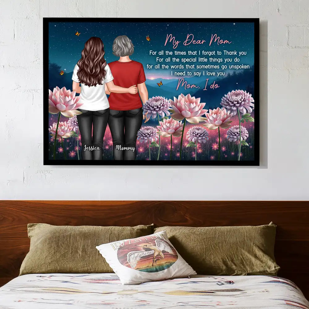 Custom Mother-Daughter Poster or Canvas with Personalized Design