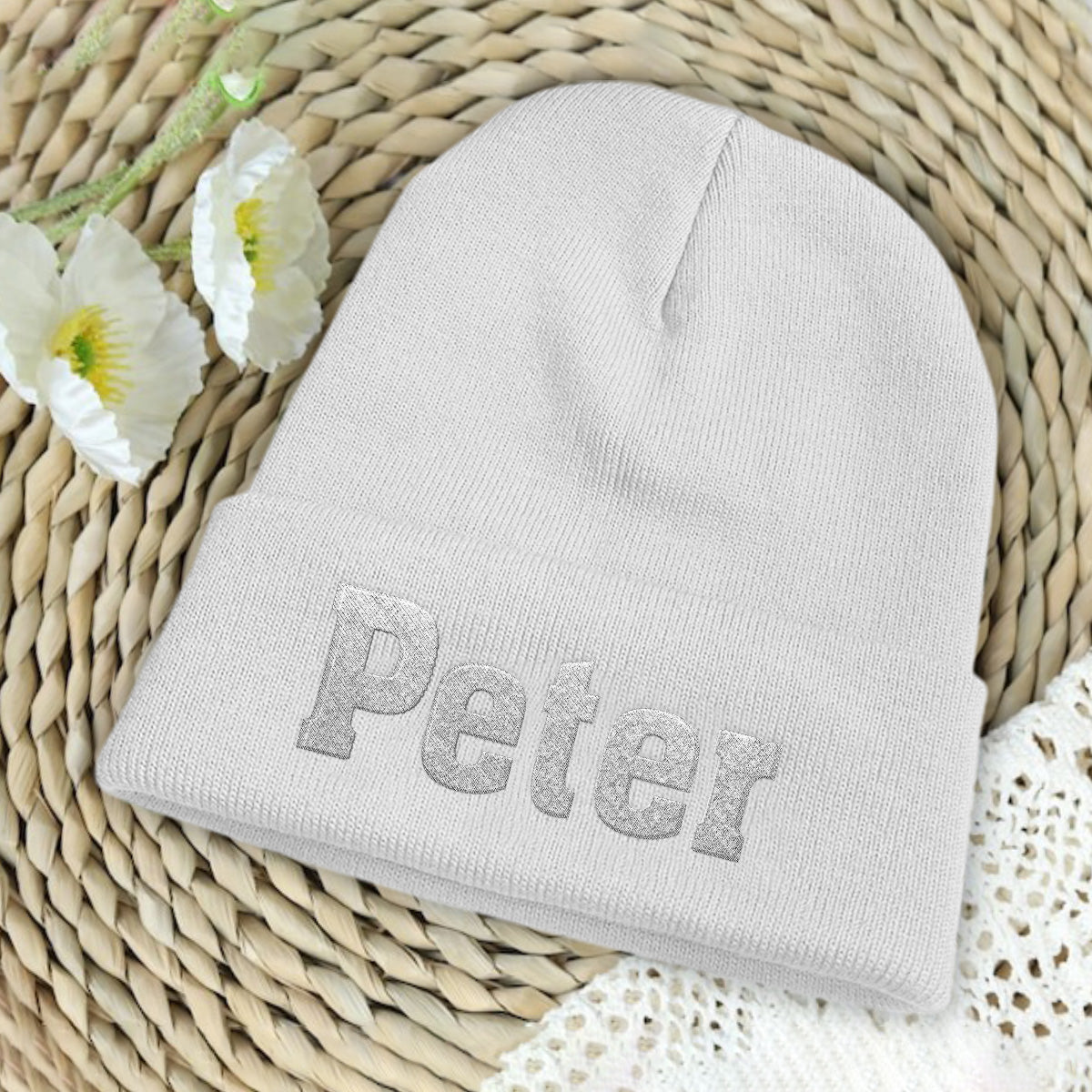 Custom Name - Personalized Kid Embroidered Beanie