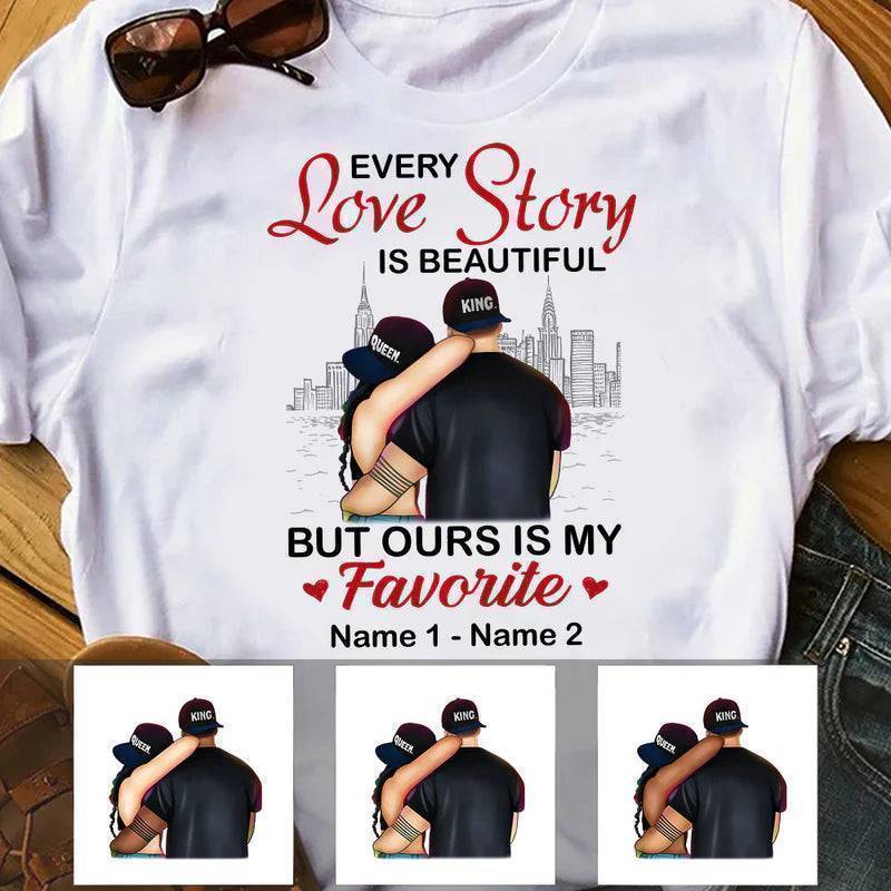 ‘Our Love Tale’ Custom Apparel - Choose T-Shirt, Sweatshirt, or Hoodie - Personalized with Your Unique Story