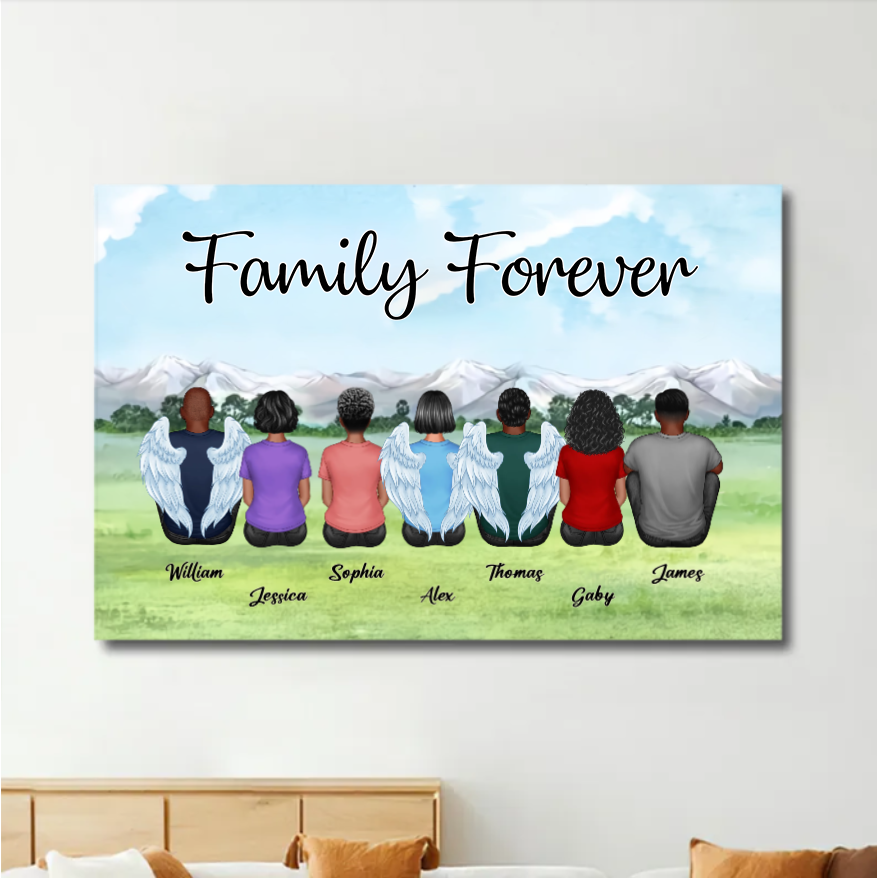 Personalized Brothers & Sisters Forever Poster or Canvas, Keychain, Plaque, Ornament, Wallet Card - Perfect Gift for Siblings, Memorial Keepsake