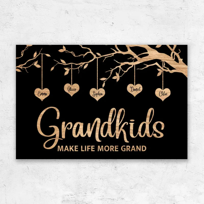 Personalized Family Love Poster or Keychain or Ornament or Plaque – Custom Family Portrait Art Gift for Parents, Grandparents, or Siblings