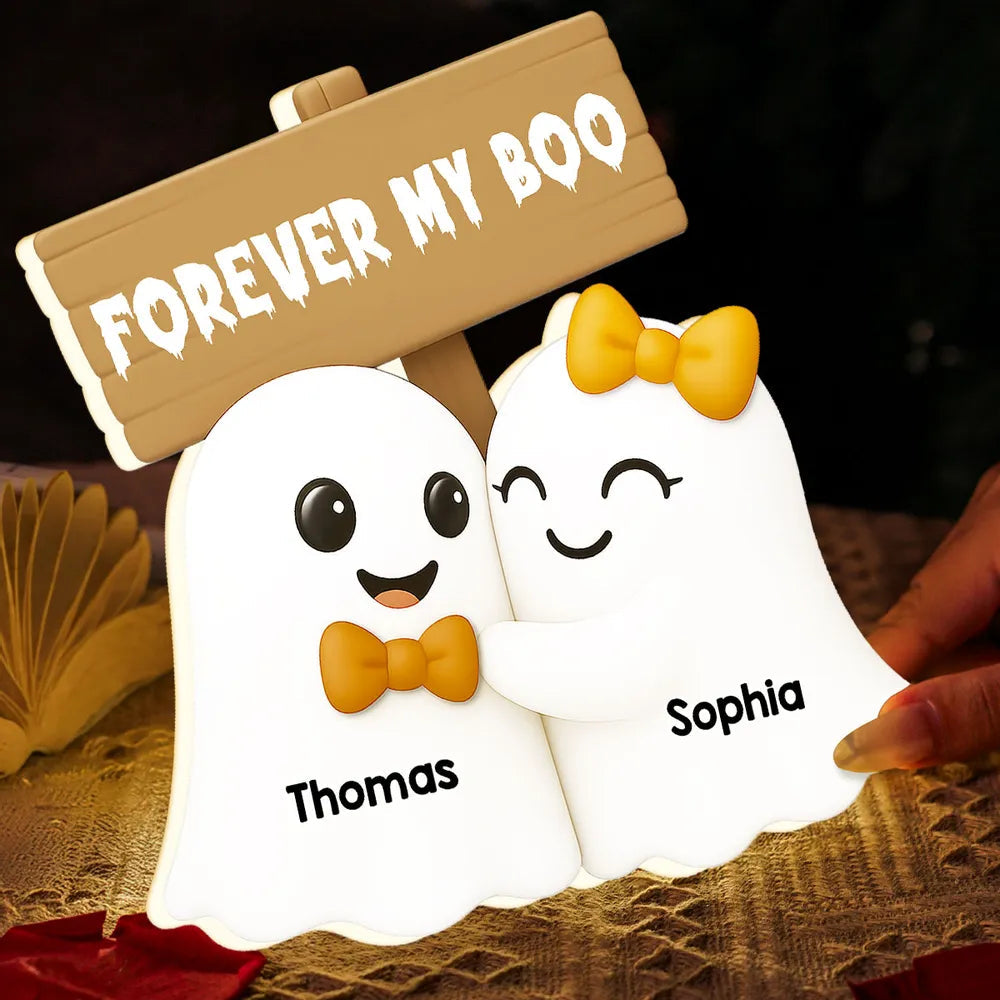Halloween Acrylic Light Box with Cute Couple Ghosts, Fun Design and Perfect Gift Choice