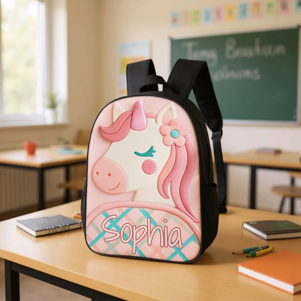 Customized Kids School Backpack with Name & Unique Design – Creative Back-to-School Gift for Son or Grandkid