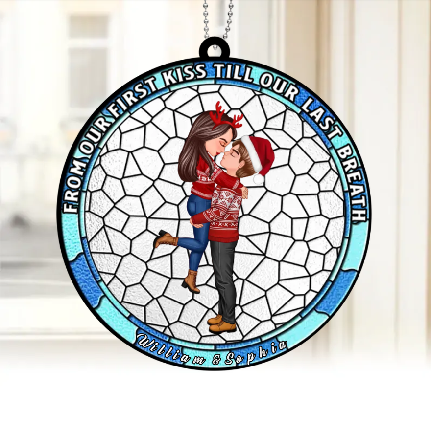 Where There Is Love There Is Life - Couple Personalized Ornament or Keychain - Custom Gift For Husband Wife, Anniversary