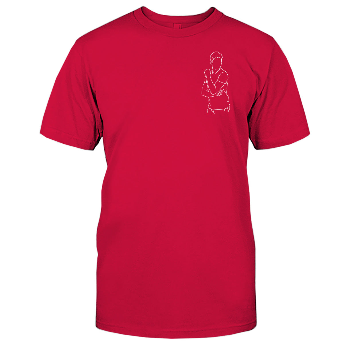 Custom Line Art - Personalized grandson Embroidered T-shirt